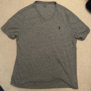 Polo Ralph Lauren Custom Slim Fit Gray v neck tee size XL